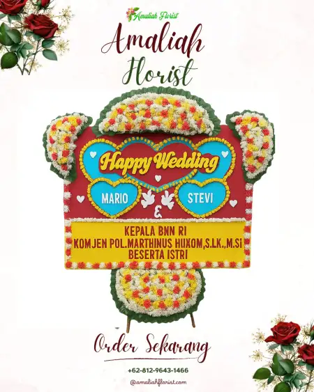 Papan Bunga Pernikahan Segala Mider